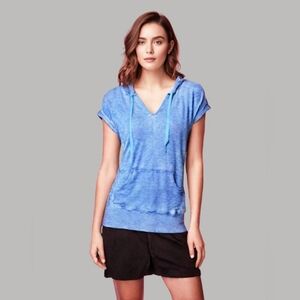 Chance or Fate Blue Cuffed Sleeve Relaxed Hoodie